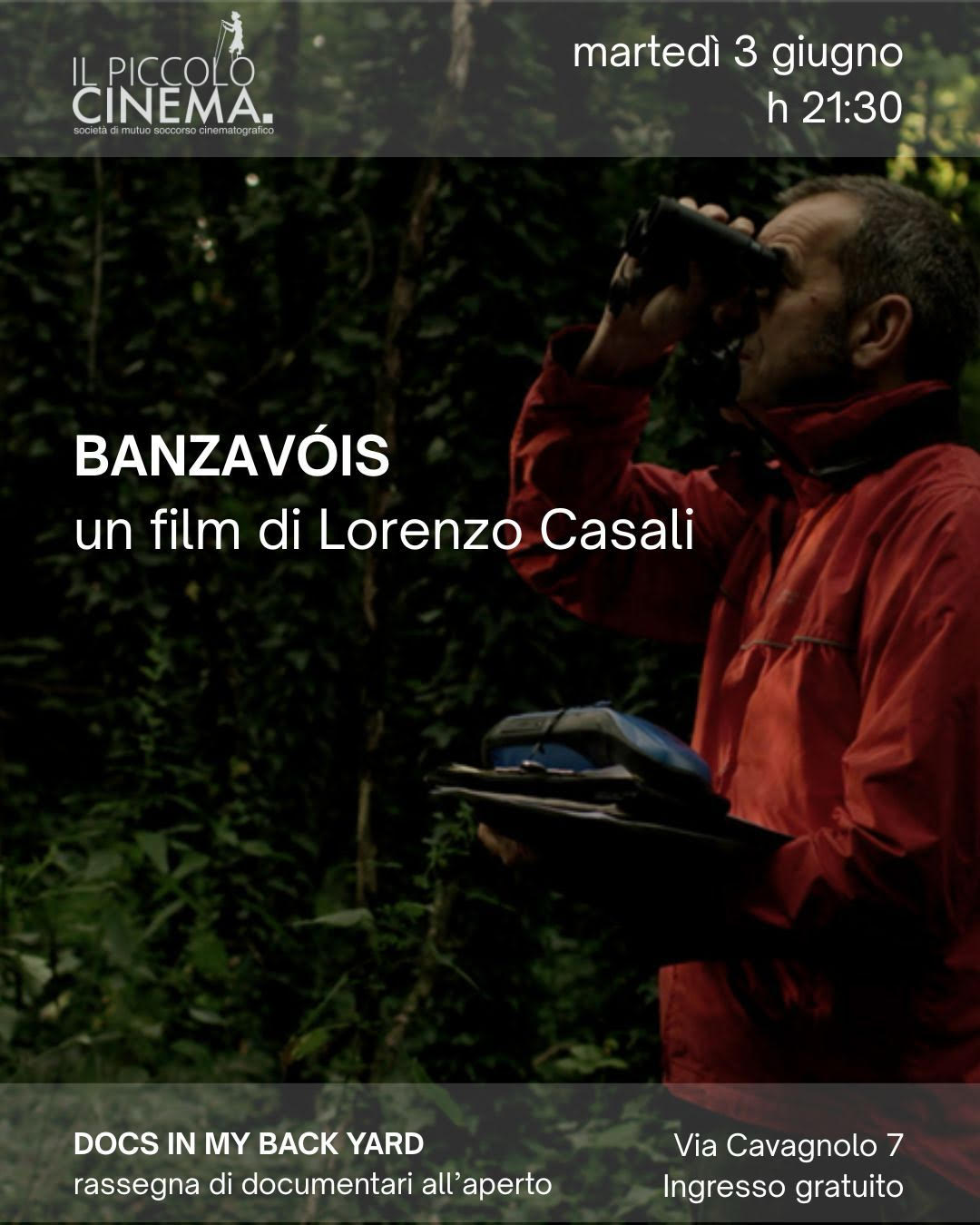 Lorenzo Casali presenta “Banzavois” al Piccolo Cinema